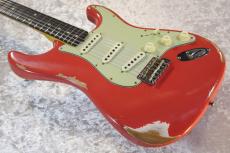 Fender Custom Shop Limited Edition 1963 Stratocaster Heavy Relic Aged Fiesta Red #CZ576062 【3.56kg/極上漆黒指板】_9
