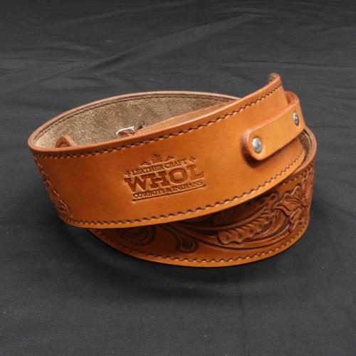 Leathercraft WHOL Carving Custom カービングカスタム ギターストラップ