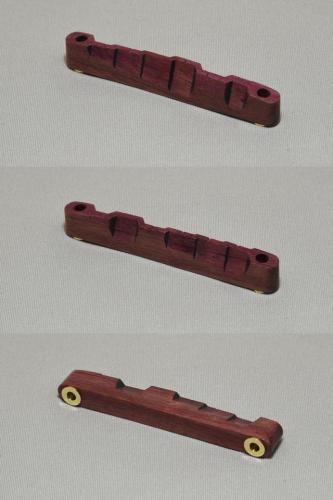 WALKiN' Purpleheart Bridge Saddle BS175PH / サドルブッシング付き / ※弦溝プレ加工あり