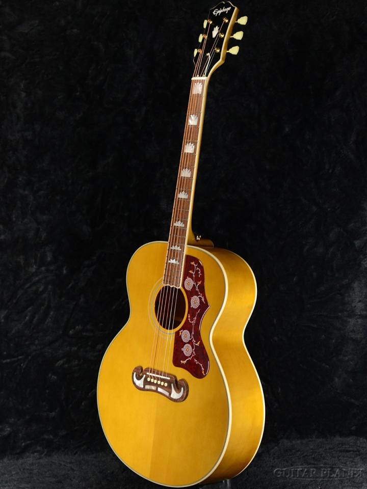 Epiphone J-200 All Solid Wood Aged Natural Antique Gloss エレアコ