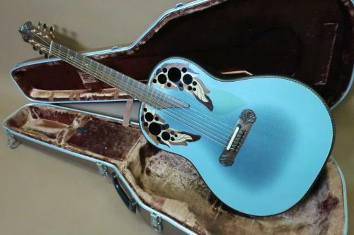 Ovation Super Adamas 1687-8 / Blue・Deep Bowl・Non Cutaway・Double Adamas Epaulet・Clear guard・Carbon Graphite Top・Lyrachord Side and Back・Wood knob・Stereo out 【With Original Brown Case】 1984年製