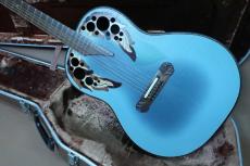 Ovation Super Adamas 1687-8 / Blue・Deep Bowl・Non Cutaway・Double Adamas Epaulet・Clear guard・Carbon Graphite Top・Lyrachord Side and Back・Wood knob・Stereo out 【With Original Brown Case】 1984年製_2