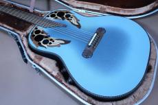 Ovation Super Adamas 1687-8 / Blue・Deep Bowl・Non Cutaway・Double Adamas Epaulet・Clear guard・Carbon Graphite Top・Lyrachord Side and Back・Wood knob・Stereo out 【With Original Brown Case】 1984年製_3