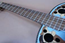 Ovation Super Adamas 1687-8 / Blue・Deep Bowl・Non Cutaway・Double Adamas Epaulet・Clear guard・Carbon Graphite Top・Lyrachord Side and Back・Wood knob・Stereo out 【With Original Brown Case】 1984年製_8