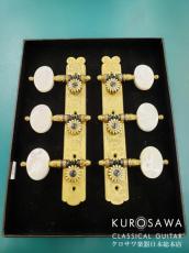 Rodgers ロジャース L251 ブラス 35mm 白蝶貝 クラシックギター用糸巻き【日本総本店2F 在庫品】