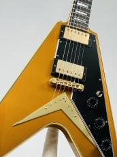 Gibson ~Japan Limited Run~ Flying V Custom w/ Ebony Fingerboard All Double Gold Gloss #CS503681_10