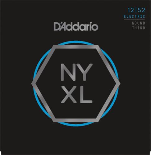 D'addario NYXL1252W 12-52 ジャズライトエレキギター弦 3弦巻弦