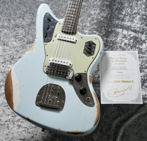 Fender Custom Shop 1962 Jaguar Heavy Relic / Sonic Blue Over Olympic White [3.91kg]
