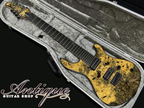 MAYONES Regius 8M Baritone Neck-Thru 2014 Trans Natural Gross w/BK PU EX+++ 4.06kg "Killer Buckeye Burl Top"
