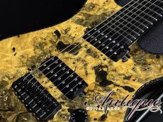 MAYONES Regius 8M Baritone Neck-Thru 2014 Trans Natural Gross w/BK PU EX+++ 4.06kg "Killer Buckeye Burl Top"_7