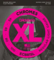 D'addario ECB81SL フラットワウンド 45-100 レギュラーライトスーパーロングスケール エレキベース弦