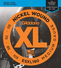 D'addario ESXL160 ニッケル 50-105 ミディアムゲージ ダブルボールエンドスタインバーガータイプ専用 エレキベース弦
