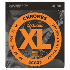 D'addario ECG23 フラットワウンド 10-48 エクストラライトエレキギター弦 3弦巻弦