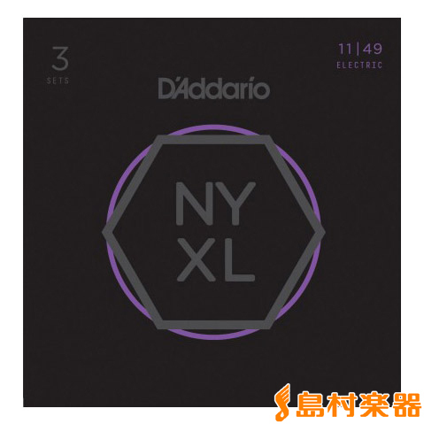 D'addario NYXL1149-3P エレキギター用弦　3セットパック