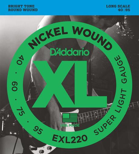 D'addario EXL220 ニッケル 40-95 スーパーライトエレキベース弦