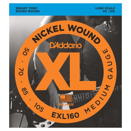 D'addario EXL160 ニッケル 50-105 ミディアムエレキベース弦