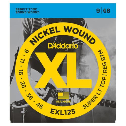D'addario EXL125 9-46 スーパーライトトップレギュラーボトムエレキギター弦