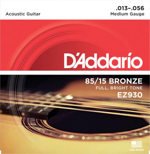 D'addario EZ930 アコースティックギター弦 85 15 AMERICAN BRONZE EZ ミディアムゲージ 013-056