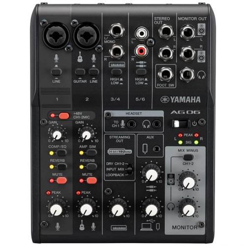 YAMAHA AG06 MK2 Black(ブラック) 配信用ミキサー ミキシングコンソール ウェブキャスティングミキサー