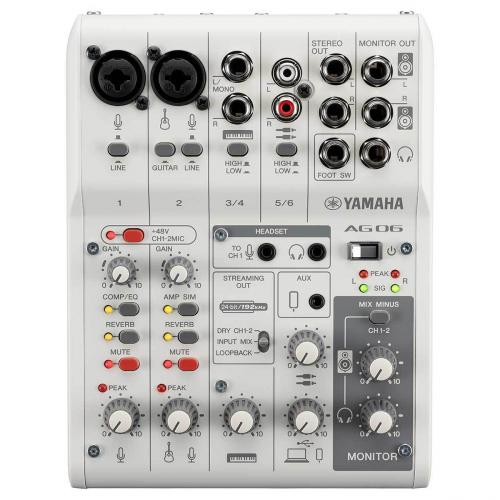 YAMAHA AG06 MK2 White(ホワイト) 配信用ミキサー ミキシングコンソール ウェブキャスティングミキサー