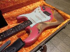 Fender Custom Shop 2020 Winter NAMM Show Limited 60-63 Stratocaster Super Heavy Relic / Fiesta Red over 3 Color Sunburs_9