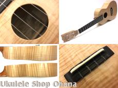 tkitki Ukulele [ECO-C++/Maple1P/Ebony]コンサート マスターグレードフィギャードメイプル #1485_4