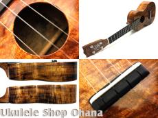 tkitki Ukulele [ECO-S Koa/limited Edition HONU] ソプラノ ハワイアンカーリーコア #1488_4