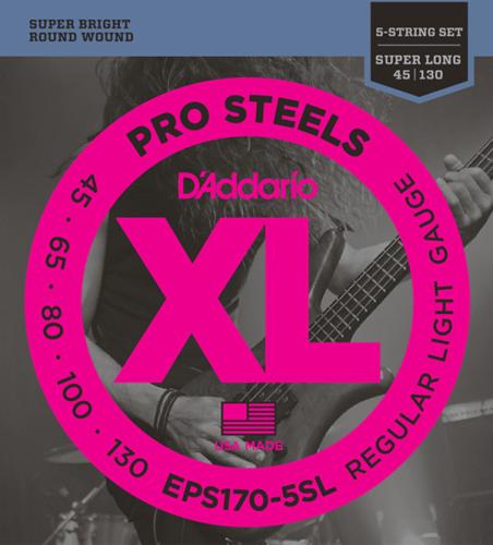 D'addario EPS170/5SL プロスチール 45-130 5-String レギュラーライト Super Longスーパーロングスケール 5弦エレキ