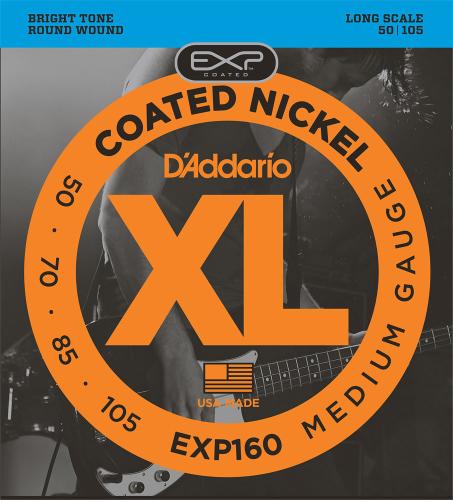 D'addario EXP160 ニッケル コーティング弦 50-105 ミディアムゲージエレキベース弦