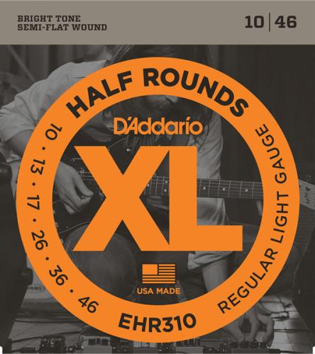 D'addario EHR310 セミフラットワウンド 10-46 レギュラーライトハーフラウンド エレキギター弦