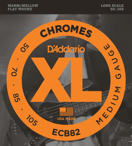 D'addario ECB82 フラットワウンド 50-105 ミディアムエレキベース弦