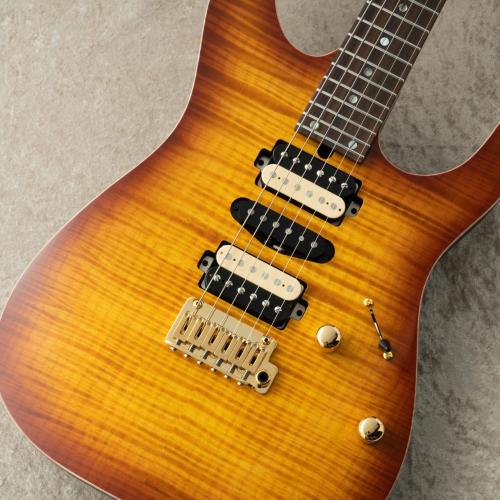 T's DST-Pro 24 5A Flame Maple -Vintage Honey Burst / Steps Black Matt Back-