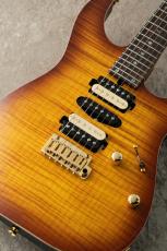 T's DST-Pro 24 5A Flame Maple -Vintage Honey Burst / Steps Black Matt Back-_4