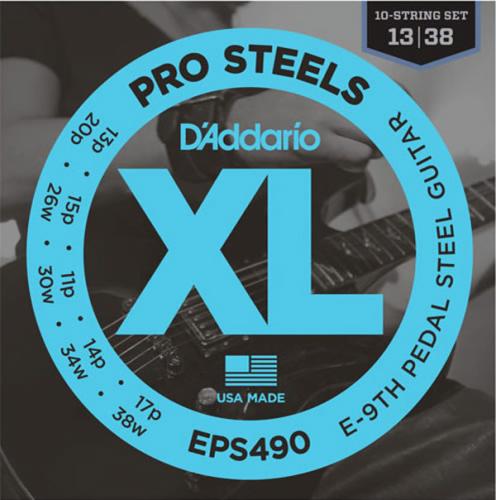D'addario EPS490 13-34 10-StringE9thペダルスチールギター弦