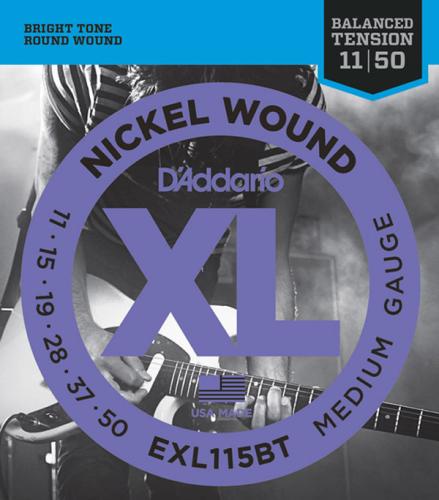D'addario EXL115BT 11-50 ミディアム バランスドテンションエレキギター弦