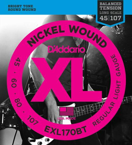 D'addario EXL170BT ニッケル 45-107 レギュラーライト バランスドテンションエレキベース弦