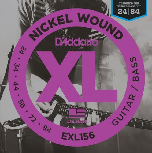 D'addario EXL156 ニッケル 24-84 ギターベースFender BASS VI専用弦