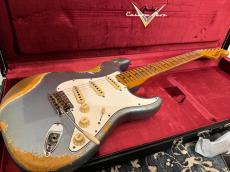 Fender Custom Shop 69 Heavy Relic Stratocaster Aged Blue Ice Metallic_6