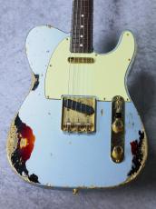 XOTiC XTC-1 5A Grade Flame Maple Neck Heavy Aged ~Ice Blue Metallic over 3 Tone Burst~約2.95㎏