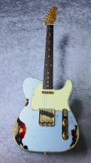 XOTiC XTC-1 5A Grade Flame Maple Neck Heavy Aged ~Ice Blue Metallic over 3 Tone Burst~約2.95㎏_2