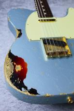 XOTiC XTC-1 5A Grade Flame Maple Neck Heavy Aged ~Ice Blue Metallic over 3 Tone Burst~約2.95㎏_3