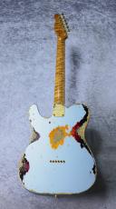 XOTiC XTC-1 5A Grade Flame Maple Neck Heavy Aged ~Ice Blue Metallic over 3 Tone Burst~約2.95㎏_9