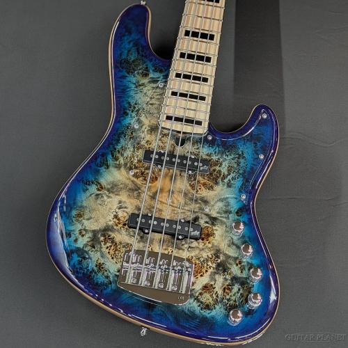 MAYONES Jabba Custom 5 -Eye Poplar AAA Top/Trans Jeans Black 3Tone Blue Burst Gloss-