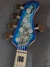 MAYONES Jabba Custom 5 -Eye Poplar AAA Top/Trans Jeans Black 3Tone Blue Burst Gloss-_4
