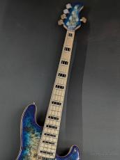 MAYONES Jabba Custom 5 -Eye Poplar AAA Top/Trans Jeans Black 3Tone Blue Burst Gloss-_5