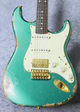 XOTiC XSC-2 Master Grade Flame Maple Neck Heavy Aged Gold Parts~ Sherwood Green~ #4103