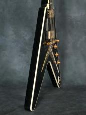 Gibson Custom Shop Flying V Custom Ebony w/Richlite Fingerboard_16