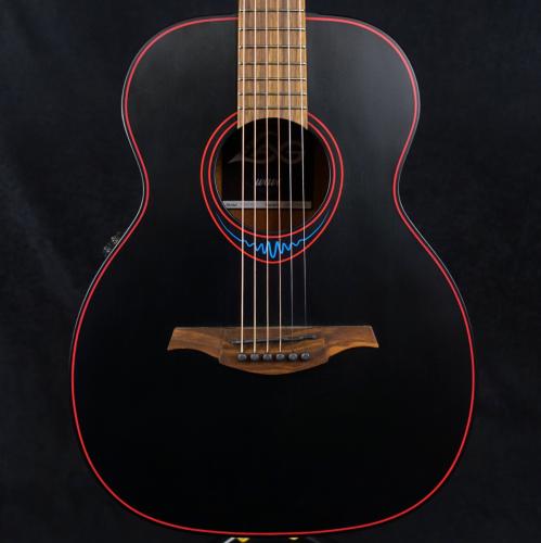 LAG Guitars TBW1TE Travel Satin Smart Guitar Black Satin