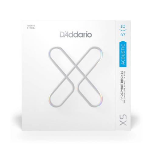 D'addario XSAPB1047-12 フォスファーブロンズ コーティング弦 10-47 12-String ライト12弦アコースティックギター弦