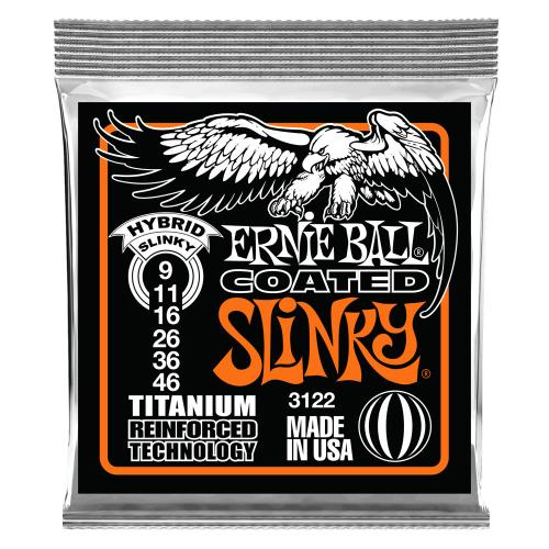 ERNIE BALL 3122 チタニウム コーティング弦 09-46 ハイブリッドスリンキーエレキギター弦